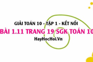 Giải bài 1.11 trang 19 Toán 10 Tập 1 SGK Kết nối tri thức